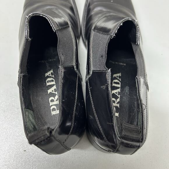 Vintage 90’s PRADA Pull Leather Boots Shoes Slip-On Size 35 EU 36 US 5 - Picture 6 of 7